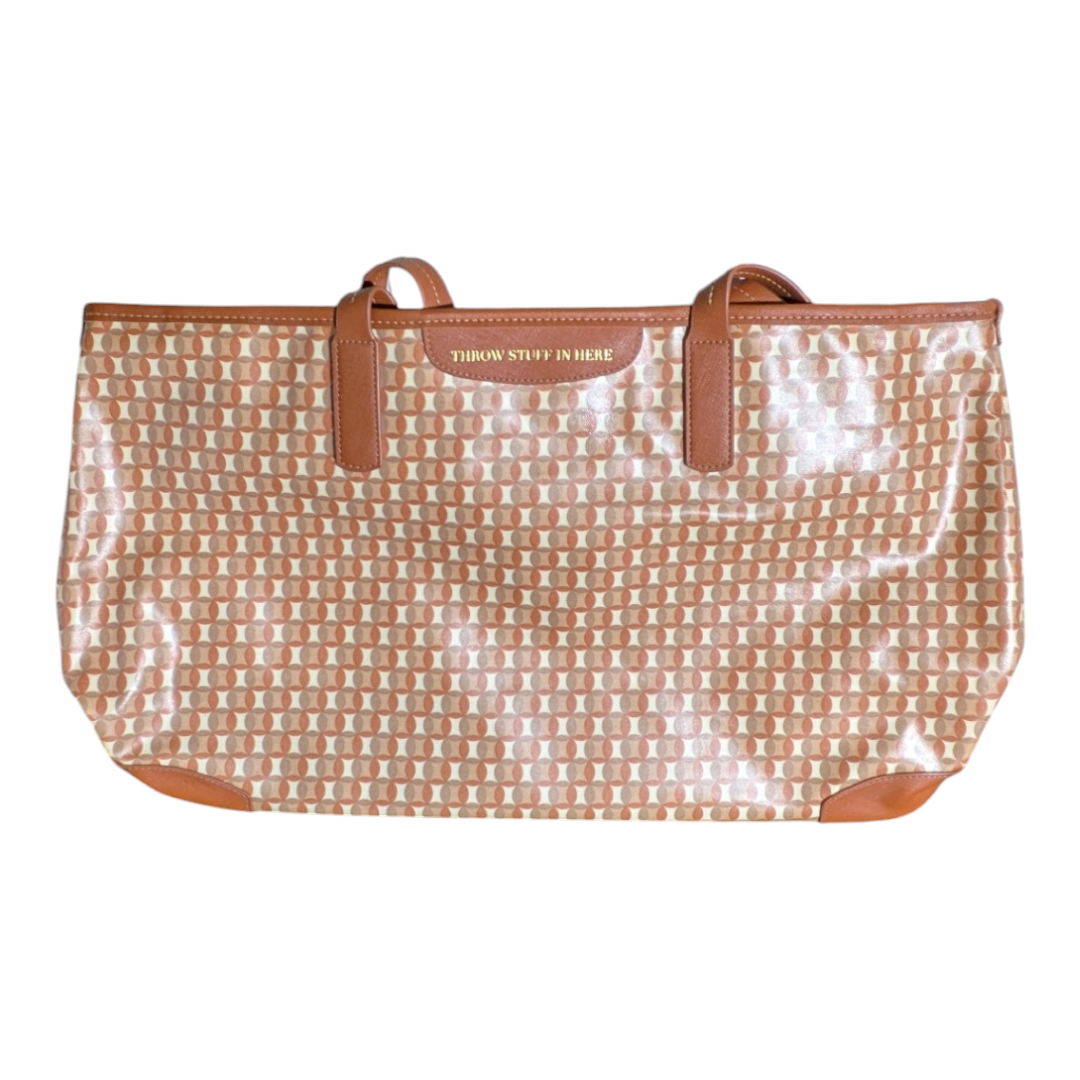 Time & Tru "Throw Stuff In Here" Recycled Plastic Tote Bag - Beach-Everyday-Nwt